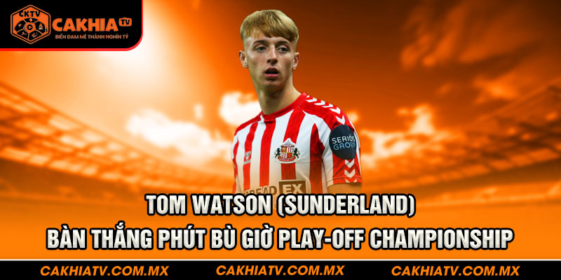 Tom Watson (Sunderland) – Bàn thắng phút bù giờ play-off Championship